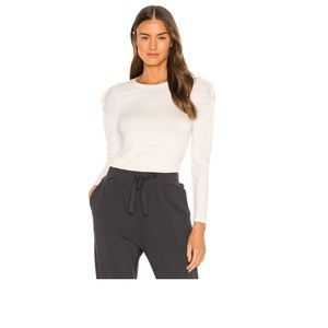 FRAME Twisted Long Sleeve T-Shirt  OFF WHITE, Size X-Small